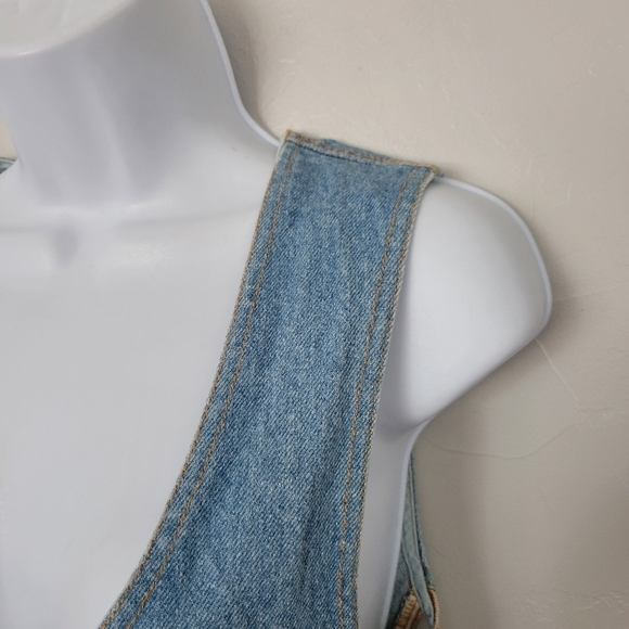 Derriere's Jeans Vintage Women's Small Blue Denim Vest Jean Waistcoat Tri-tone - Picture 6 of 8